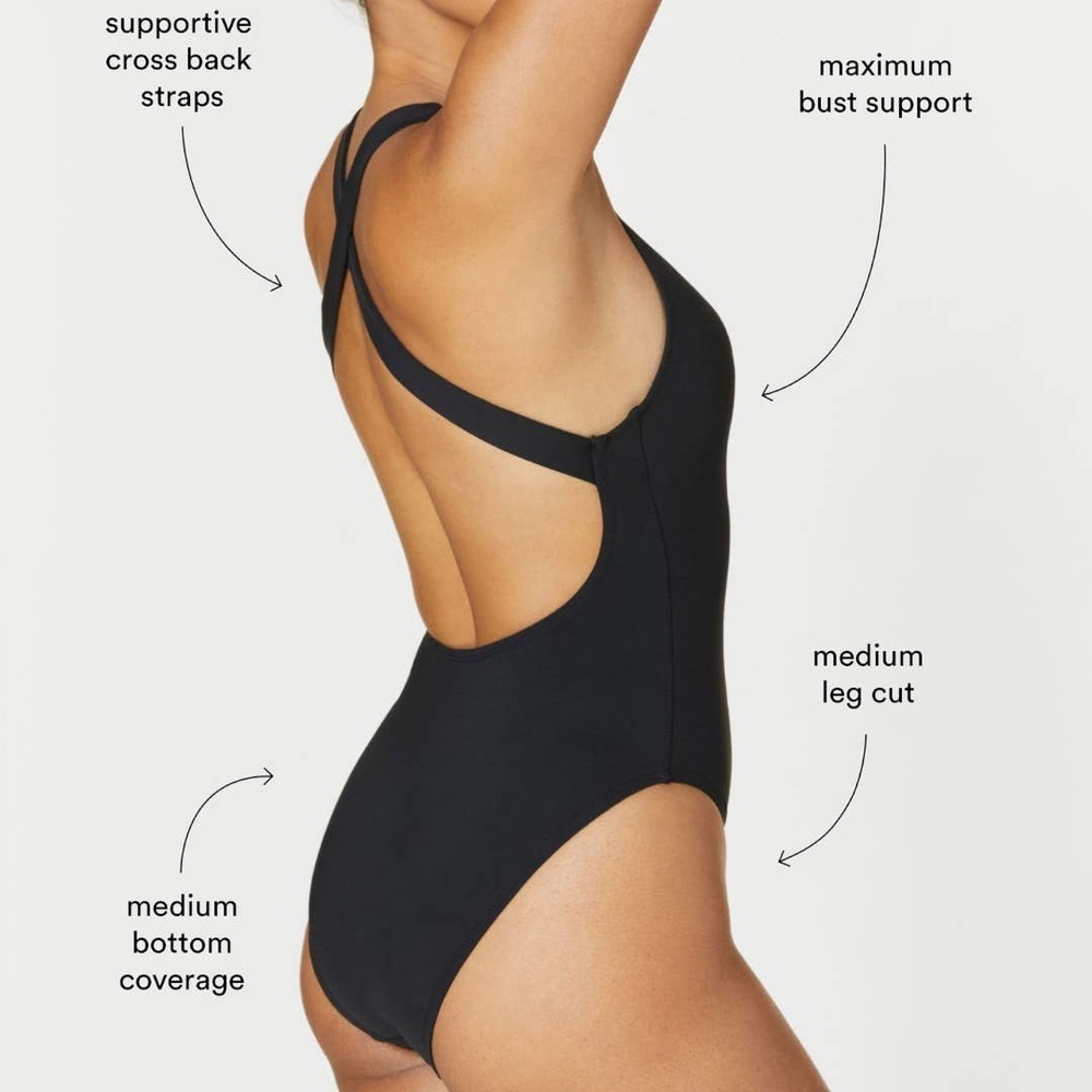 Andie UPF 50 Black The Tulum Compressive Stretch One Piece Swim